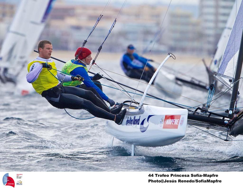 44 Trofeo Princesa Sofia Mapfre Medal Race, day 6 - Nacra 17  NED  NED-040  27  Mandy Mulder  Thijs Visser © Jesus Renedo / Sofia Mapfre http://www.sailingstock.com